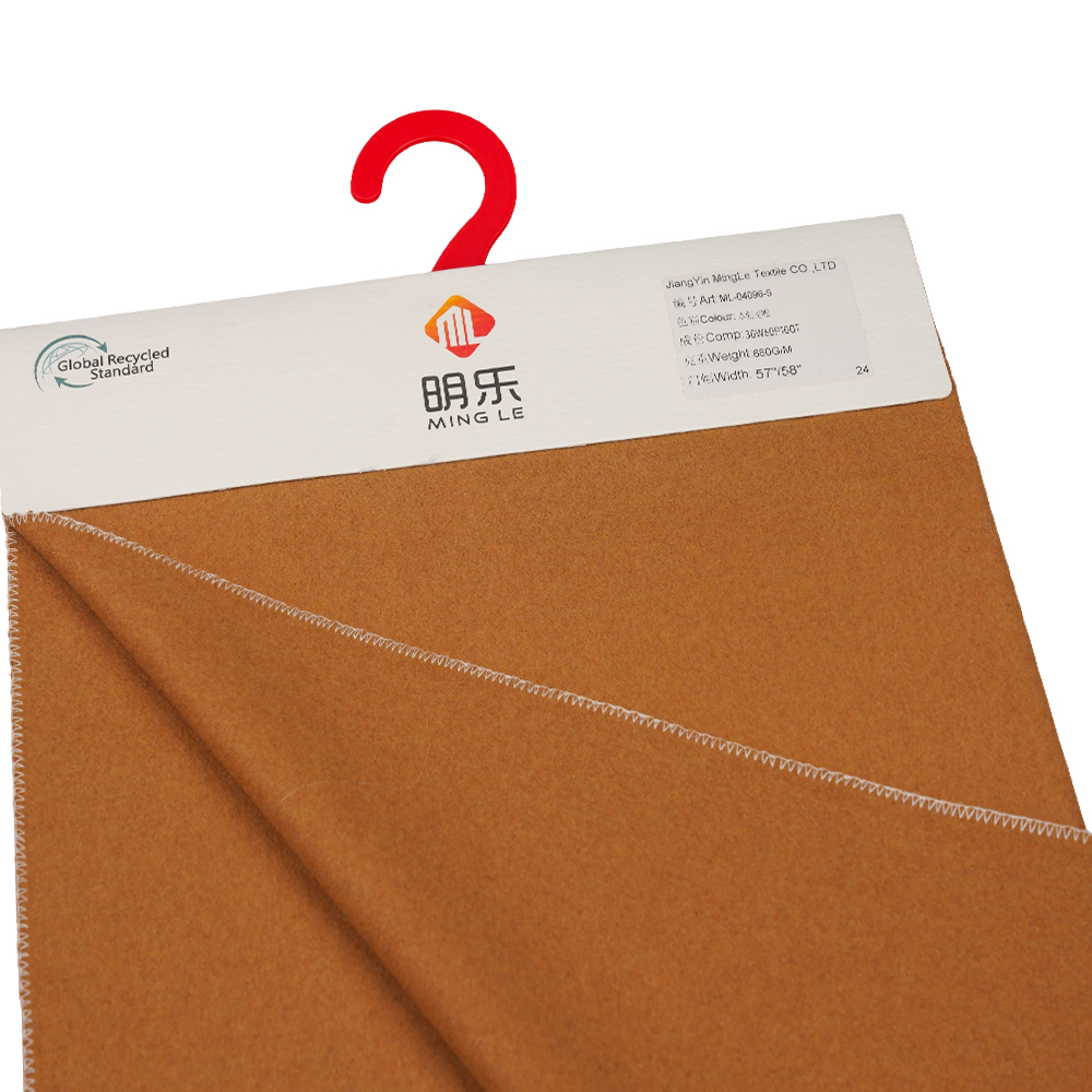 30 % lana, 60 % poliéster, 10 % otra fibra, 680 g/m, trigo marrón, tejido de revestimiento Melton, ML-04096-5