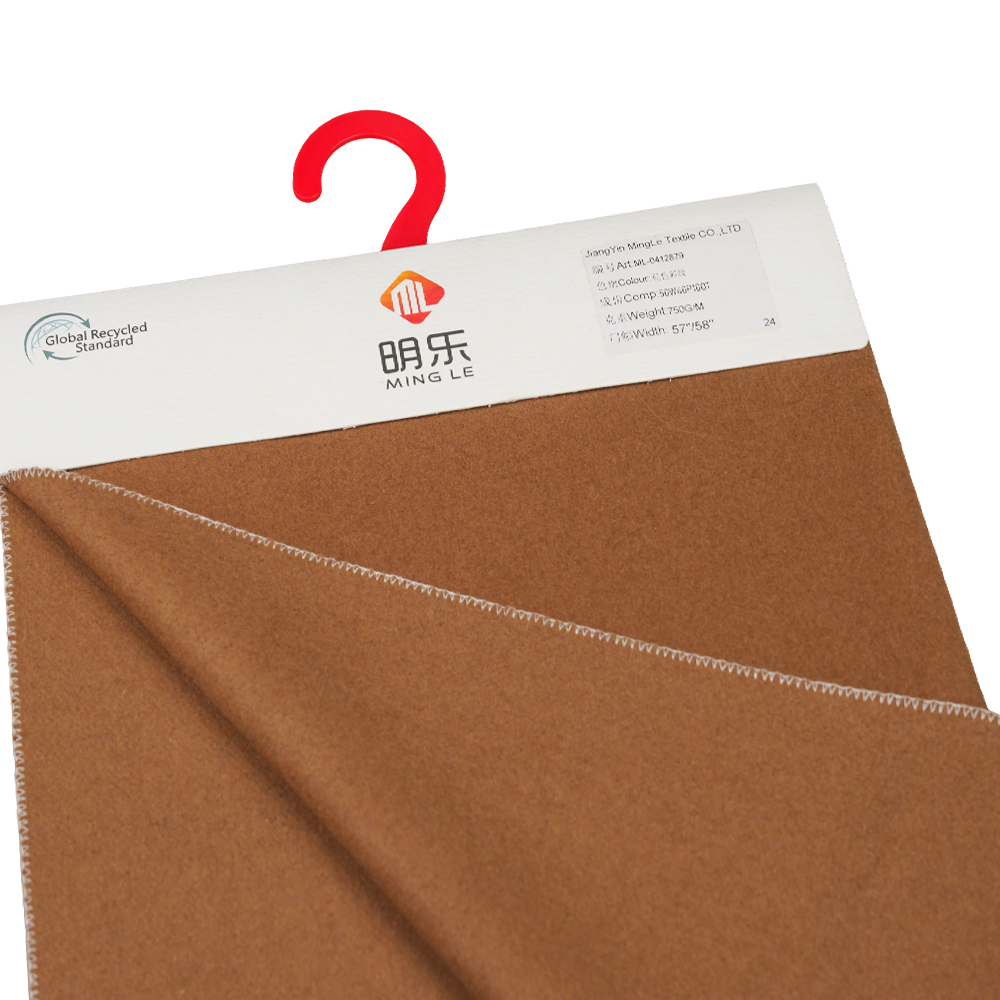 50 % lana, 50 % otras fibras, 730 g/m, camello, tela sarga Melton, ML-0412879