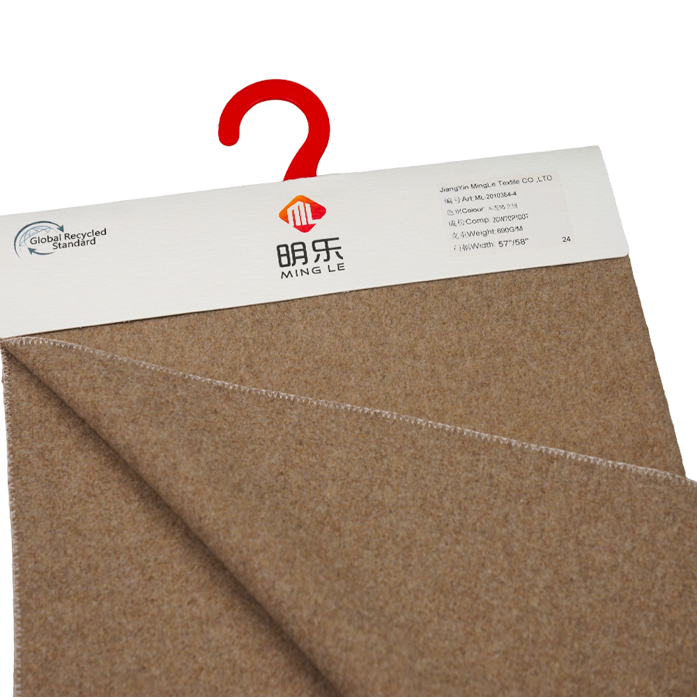 20 % lana, 70 % poliéster, 690 g/m, tono tierra, tejido de pelo, ML-2010384-4