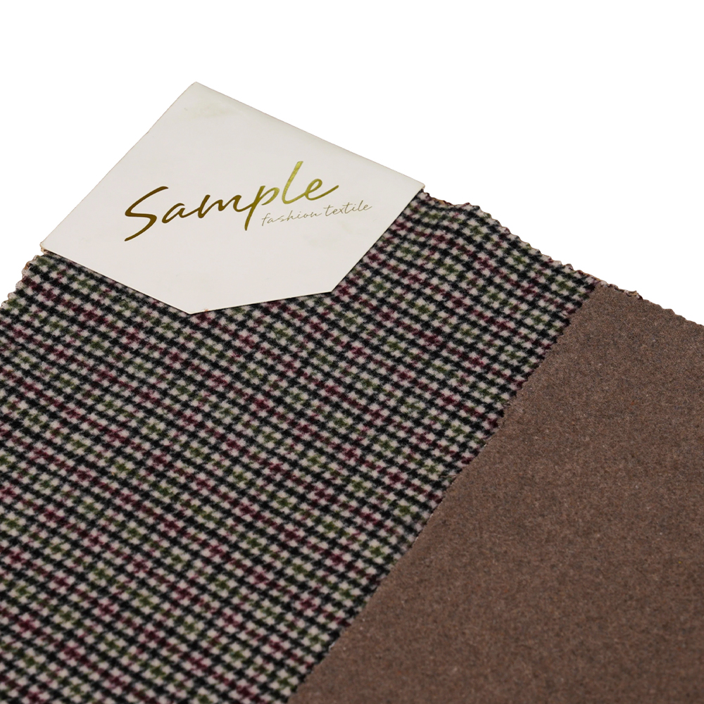 20 % lana, 70 % poliéster, 10 % otra fibra, 800 g/m, cuadros de color, tela de terciopelo de doble cara, ML-4400-3