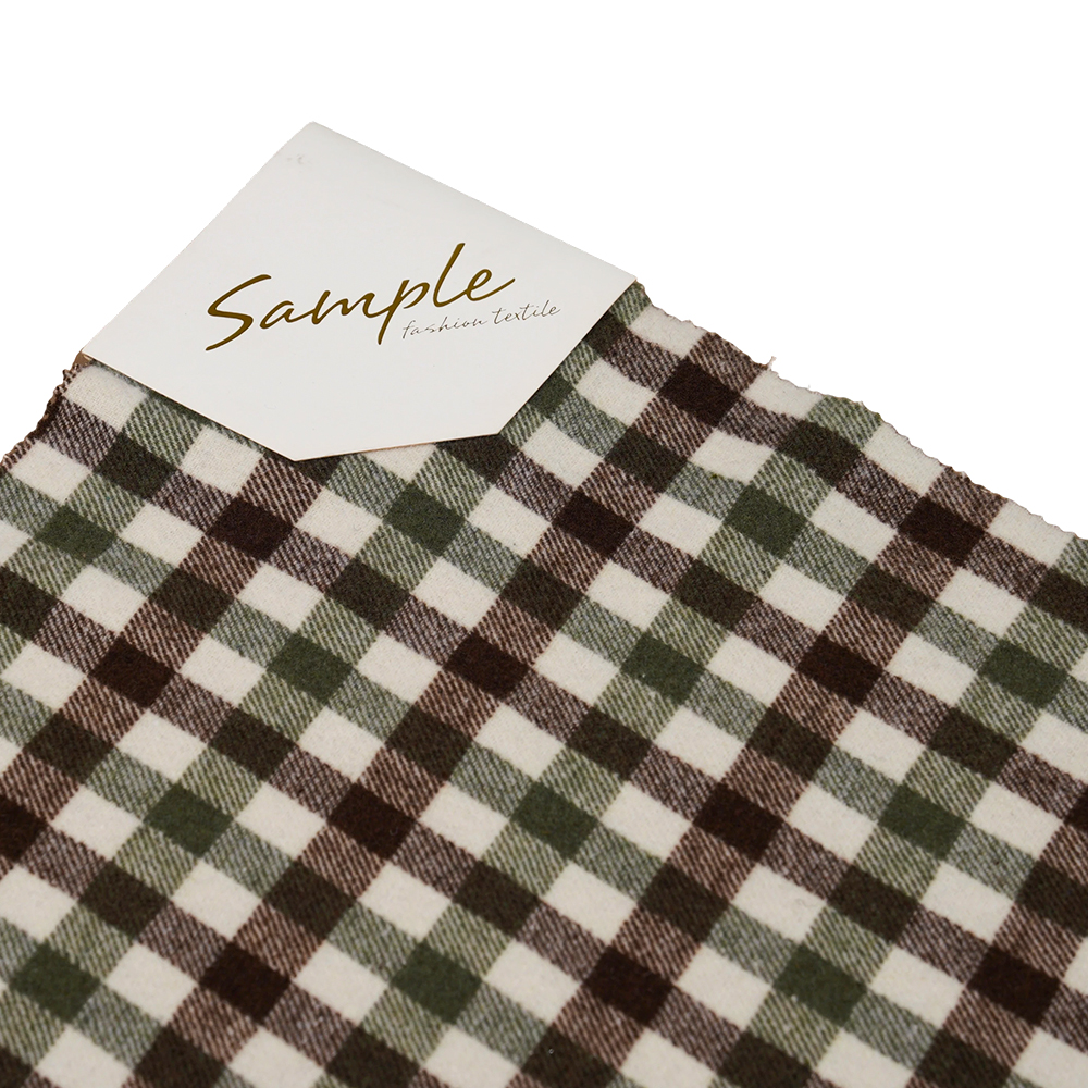 100 % otro, 410 g/m verde, marrón y blanco, hilo de tweed, ML-701234