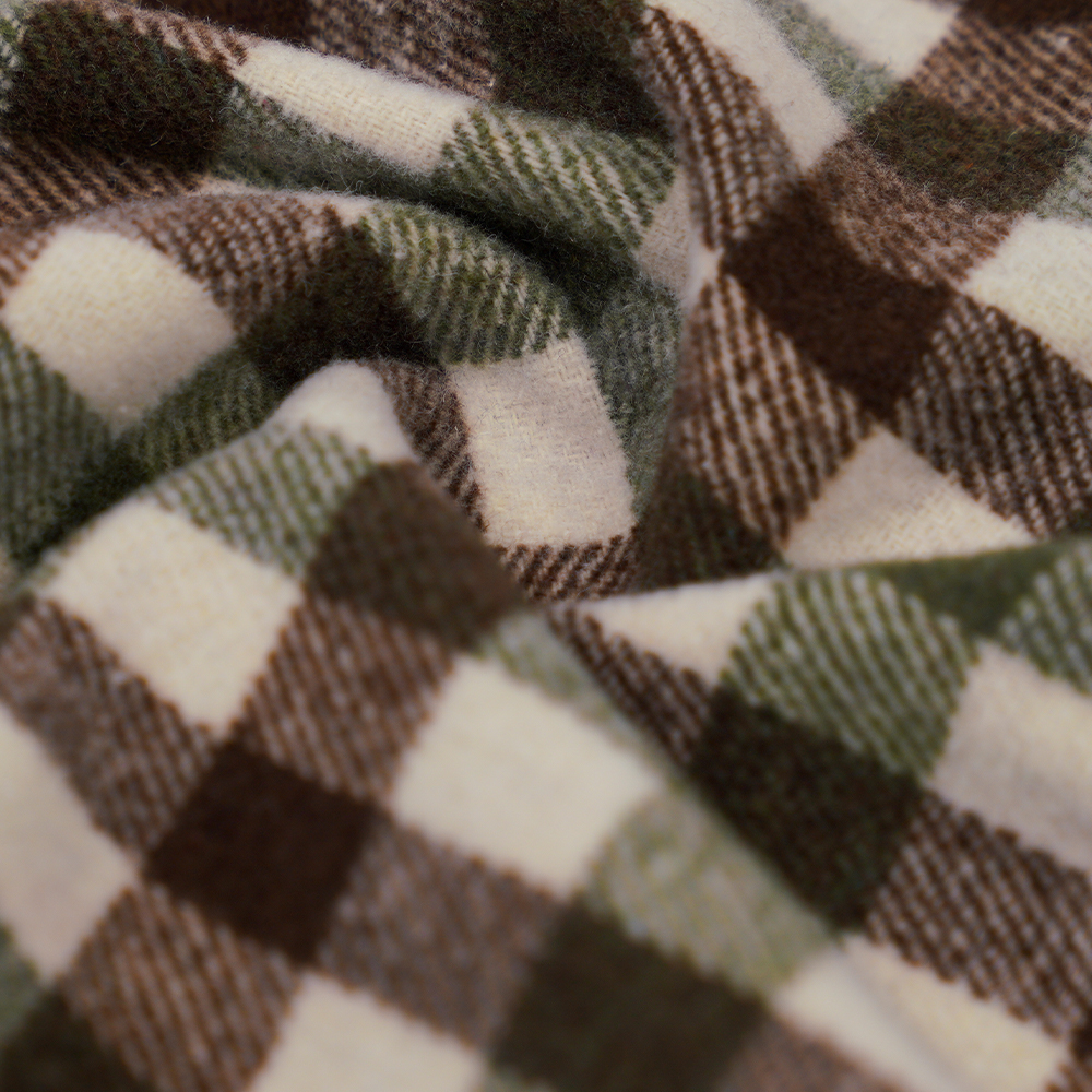 100 % otro, 410 g/m verde, marrón y blanco, hilo de tweed, ML-701234