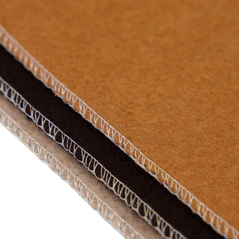 20 % lana, 70 % poliéster, 10 % otra fibra, 870 g/m, camello, tejido de lana de doble cara, ML-110037-9