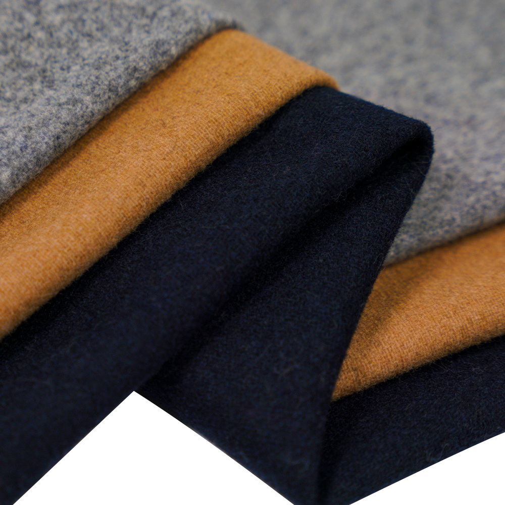 50 % lana, 40 % poliéster, 10 % otra fibra, 340 g/m, camello, tela de franela, ML-S0624-201-9