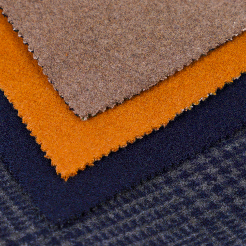 55% Lana, 45% Otros 645G/M, Azul Marino, Tela de Terciopelo de Doble Cara, ML-3010305-1