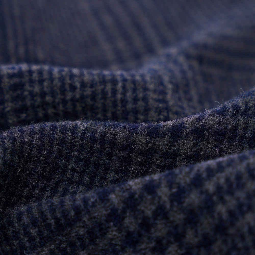 55% Lana, 45% Otros 645G/M, Azul Marino, Tela de Terciopelo de Doble Cara, ML-3010305-1