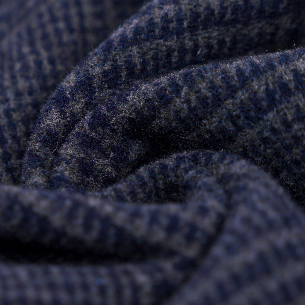 55% Lana, 45% Otros 645G/M, Azul Marino, Tela de Terciopelo de Doble Cara, ML-3010305-1