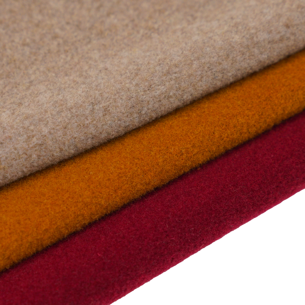 50 % lana, 50 % otras fibras, 750 g/m, camello amarillo, tela de terciopelo, ML-DALAN-D